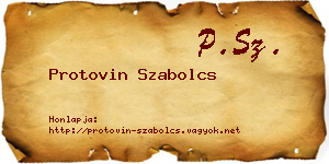 Protovin Szabolcs névjegykártya