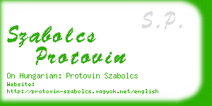 szabolcs protovin business card